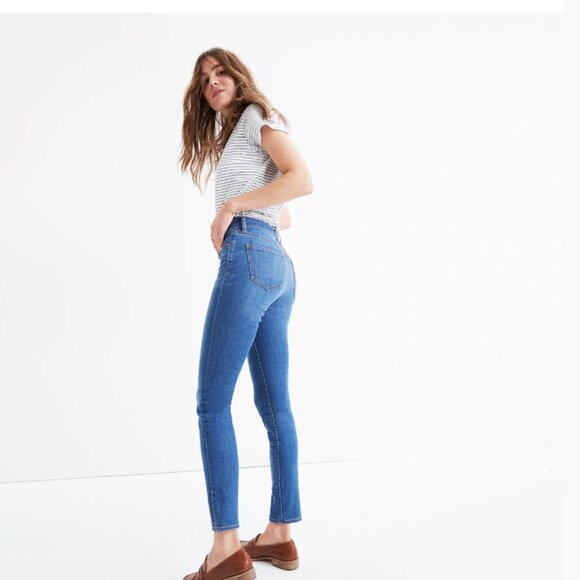 Madewell 9" High-Rise Skinny Jeans - Bonita Wash Side-Slit, Slim Fit, Size 27 - Picture 4 of 8